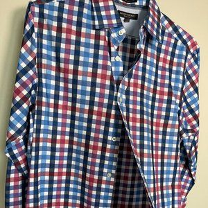 Banana Republic Men's Camden Fit Long Sleeve  | Color: Red/White/Blue | Size: M